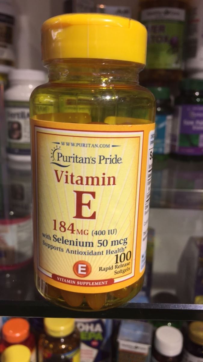 Vitamin E 400 iu with Selenium 50 mcg hộp 100 viên Puritan Pride của Mỹ